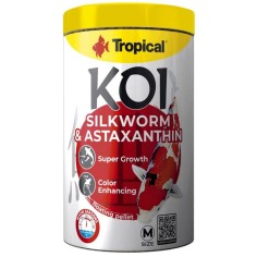 Tropical Koi Silkwork & Astaxanthin Size M 1000ml/320gr - Mangime premium per la crescita e la colorazione