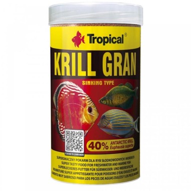 Tropical Krill Gran - mangime in granuli per pesci super-gustoso, per intensificare la colorazione, con krill