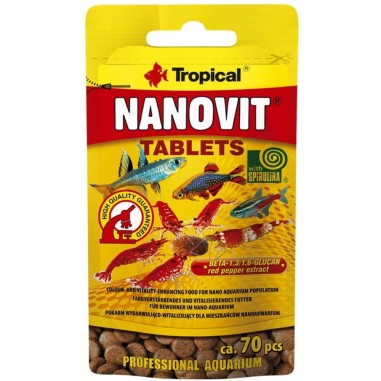 Tropical Nanovit Tablets 10gr/70pz - mangine base in tablet per piccoli pesci