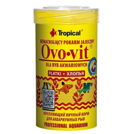 Tropical Ovo-vit Flakes - mangime altamente energetico, per la maggior parte dei pesci di acquario, con tuorlo uovo