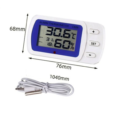 AQL Alarm Thermometer - Termometro Igrometro con Display LCD e Allarme Temperatura