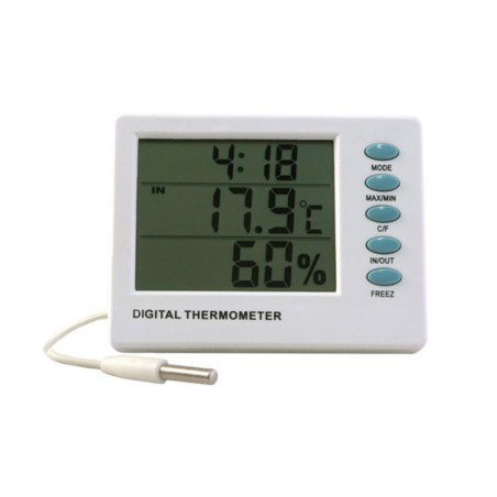 AQL Termometro Igrometro Interno/Esterno con Display e Allarme Temperatura
