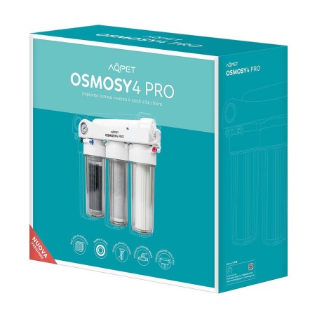 Aqpet Osmosy4 Pro 75GPD - impianto ad osmosi a bicchiere 4 stadi