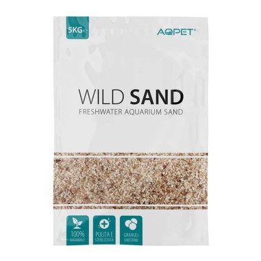 AqPet Wild Sand 2-3mm 5kg - sabbia naturale per acqua dolce