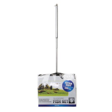 Aquael Telescopic Fish Net - Retino con Manico Estendibile fino a 50cm in Alluminio