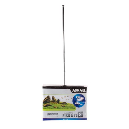 Aquael Telescopic Fish Net - Retino con Manico Estendibile fino a 50cm in Alluminio