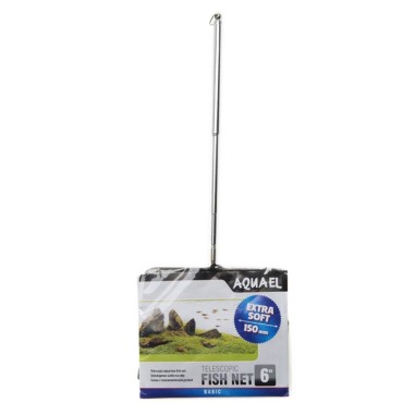 Aquael Telescopic Fish Net - Retino con Manico Estendibile fino a 50cm in Alluminio