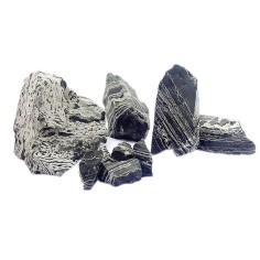Whimar Aquascaping Box Black and White Multilayer Rock - Set di rocce calcaree accuratamente selezionate per Aquascaping