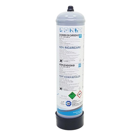 Whimar CO2 Disposable Cylinder 600gr - Bombola usa e getta universale con passo standard 10x1 Whimar CO2 Disposable Cylinder 600gr - Bombola usa e getta universale con passo standard 10x1