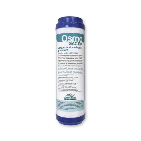 Whimar Osmo GAC10A - Cartuccia al Carbone Attivo Granulare per Impianti Osmosi a Bicchere da 10"