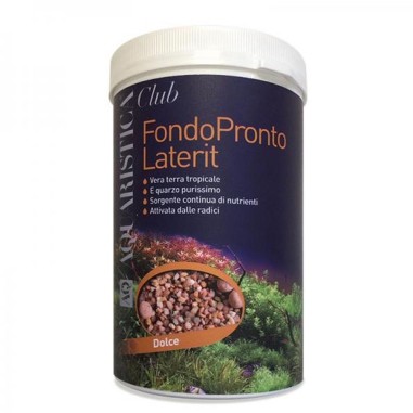 Aquaristica ABA FondoPronto Laterit 2-3mm barattolo da 1,8 kg con sfere di PlantaLit Depot - Substrato fertile per acqua dolce