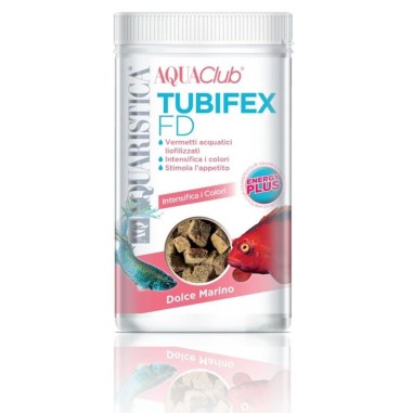 Aquaristica Tubifex FD -Tubifex Rivulorum liofilizzati per pesci marini e d'acqua dolce