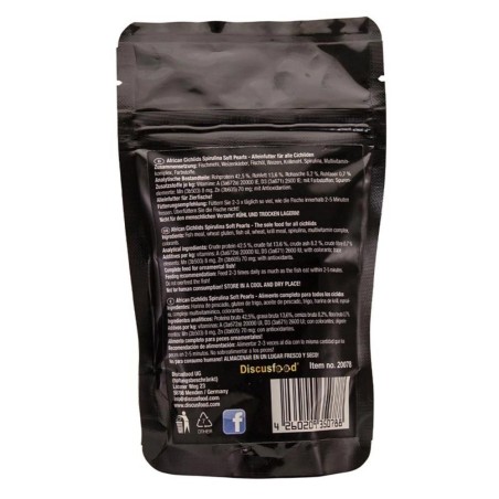 Discusfood African Cichlid Spirulina Soft Pearls 80gr - mangime con alga spirulina per ciclidi africani Discusfood African Cichlid Spirulina Soft Pearls 80gr - mangime con alga spirulina per ciclidi africani