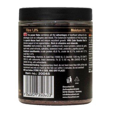 DiscusFood Best Heart Flakes Red Dream 300ml - mangime in fiocchi per la colorazione di Discus