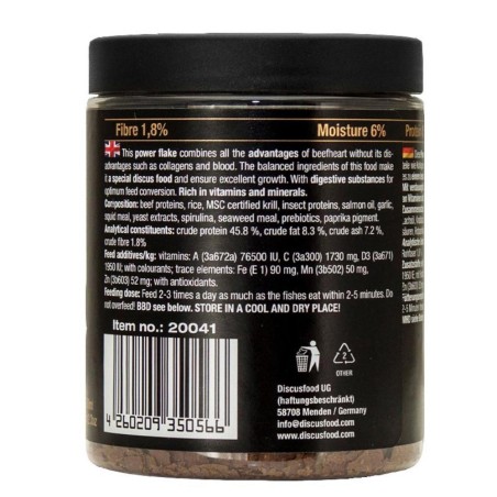 DiscusFood Best Heart Flakes Super Growth 300ml - mangime in fiocchi per la crescita dei Discus DiscusFood Best Heart Flakes Super Growth 300ml - mangime in fiocchi per la crescita dei Discus