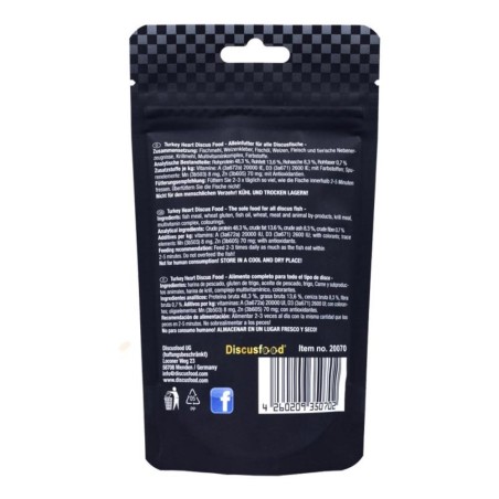Discusfood Turkey Heart 1,5mm - Alimentazione Premium per Discus con Cuore di Tacchino - Made in Germany Discusfood Turkey Heart 1,5mm - Alimentazione Premium per Discus con Cuore di Tacchino - Made in Germany