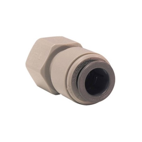 John-Guest Serie PI450822S - Colore Grigio Terminale Diritto Tubo 1/4 x 1/4 Filetto Femmina NPTF