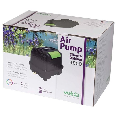 Velda Silenta Outdoor Pro 4800 l/h - aeratore da esterno per laghetti fino a 25000 litri