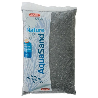 Zolux Aquasand Black Basalt 1-4mm 5kg - ghiahietto nero di origine vulcanica per acqua dolce