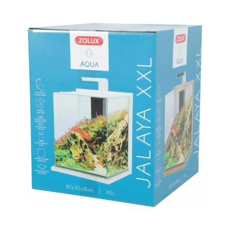 Zolux Jalaya XXL 31,5L - acquario cm30x30x35h completo di filtro interno e plafoniera LED Zolux Jalaya XXL 31,5L - acquario cm30x30x35h completo di filtro interno e plafoniera LED