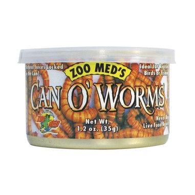 Zoo Med Can O' Worms 35gr - Ideale per Draghi Barbuti lucertole, tartarughe, pesci e uccelli