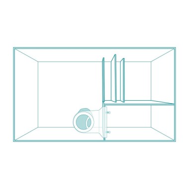 Aqpet Reef Aqua 120 Complete Marine cm120x50x50h - vasca in vetro extrachiaro con supporto e sump