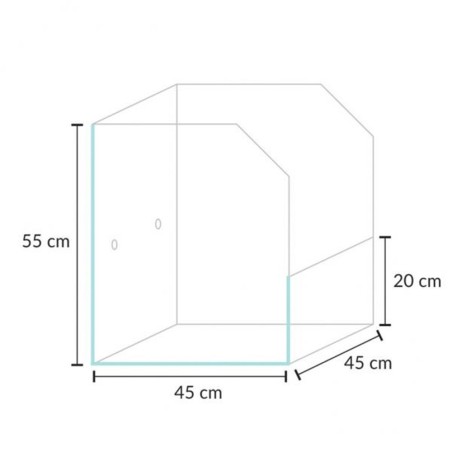 Blau Aquaristic Selva 45 cm45x45x20/55h - paludario con sistema di filtraggio e umidificatore