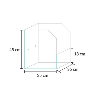 Blau Aquaristic Selva 35 cm35x35x18/45h - paludario con sistema di filtraggio e umidificatore