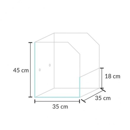 Blau Aquaristic Selva 35 cm35x35x18/45h - paludario con sistema di filtraggio e umidificatore