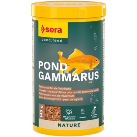 Sera Pond Gammarus Mix 1000ml/100gr - Snack proteico per tutti i pesci da laghetto