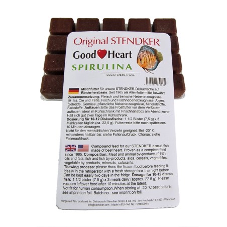 Stendker Good Heart Spirulina - Pastone Congelato per Discus