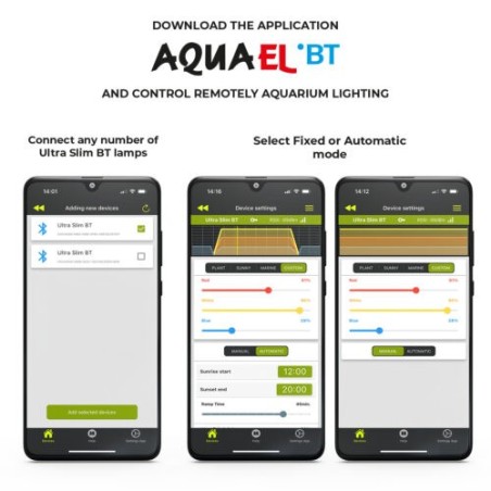 Aquael Ultra Slim LED - plafoniera Smart per acqua dolce e marina con controllo via App