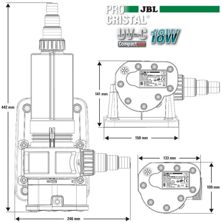 JBL ProCristal UV-C Compact Plus - sterilizzatore per acquari