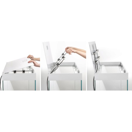 Aquael OptiSet 240 cm121x41x56h senza supporto - acquario in extrachiaro con illuminazione LED