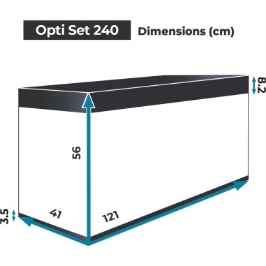 Aquael OptiSet 240 cm121x41x56h senza supporto...