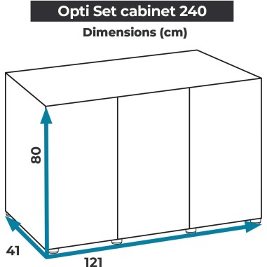 Aquael Supporto per OptiSet 240 cm121x41x80h