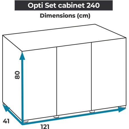 Aquael Supporto per OptiSet 240 cm121x41x80h