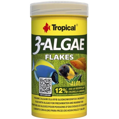 Tropical 3-Algae Flakes 250ml/50gr - mangime...