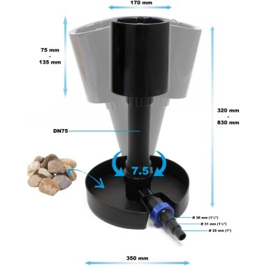 SunSun CSP-40 - Skimmer di superficie per...