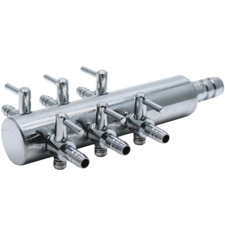 Rubinetto regolatore di flusso multiplo a 6 uscite 4/6mm