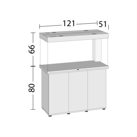 Juwel Rio 350 LED cm121x51x66h Senza Supporto