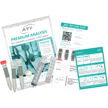 ATI - PREMIUM Test ICP-OES/MS set da 3pz - Test di Laboratorio avanzato per Acqua Marina e osmotica