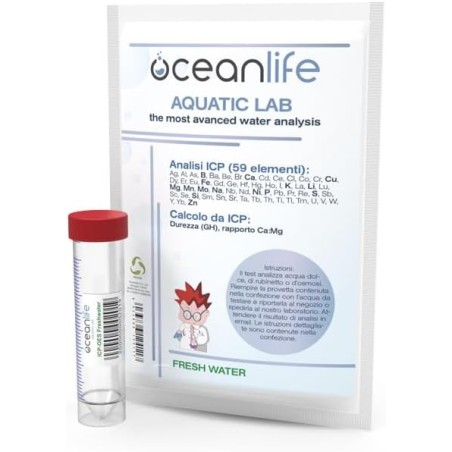 OceanLife Aquatic Lab Test ICP Freshwater 59 elementi - Test di Laboratorio per Acqua dolce