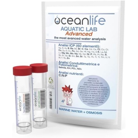 OceanLife Aquatic Lab Advanced Test ICP Marine Water 64 elementi - Test di Laboratorio per Acqua marina e osmotica