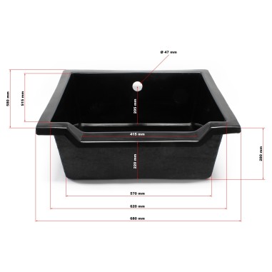 SunSun Vasca per cascata 75L - per ruscelli o...
