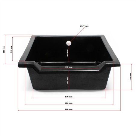 SunSun Vasca per cascata 75L - per ruscelli o cascate in laghetti ornamentali