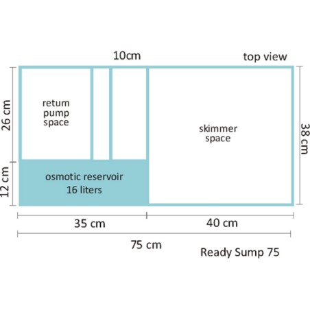 Blau Aquaristic Super Reef - acquario in vetro extrachiaro completo di sump, supporto e sistema di tracimazione