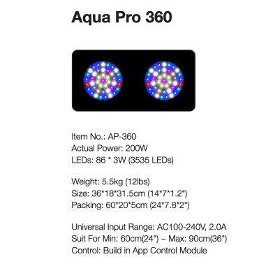 Micmol G6 Aqua Pro 360 200w - plafoniera Led...
