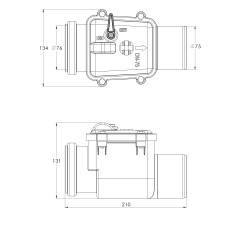 Valvola di Non Ritorno DN75 in ABS per laghetti 2
