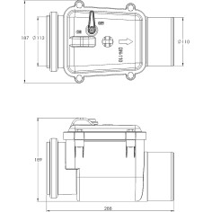 Valvola di Non Ritorno DN110 in ABS per laghetti 2
